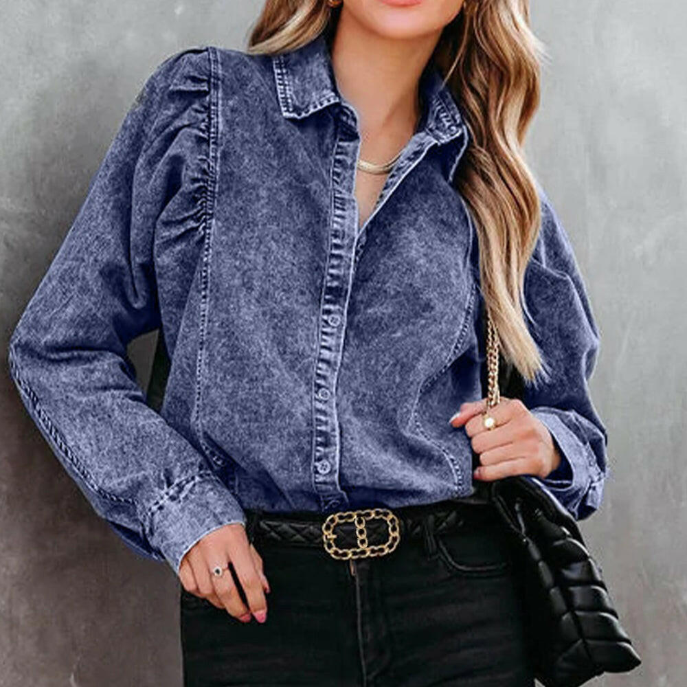 Buttoned Denim Shirt.