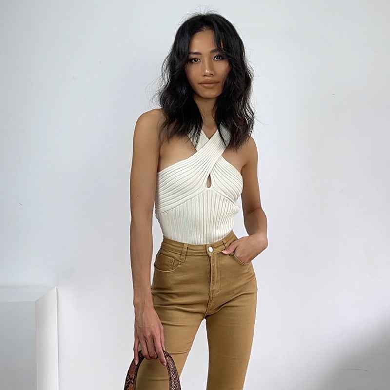 Hollow out backless jumpsuit for women