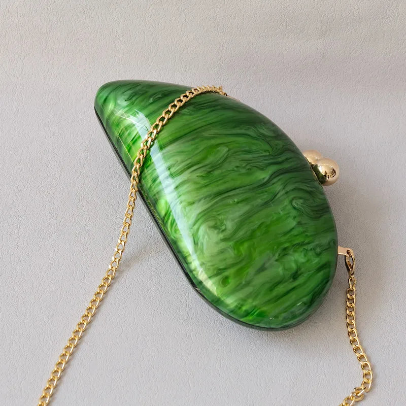 New Trendy Bags Fashion Women Handbags Green Elegant Acrylic Luxury Party Prom Evening Bag Woman Wedding Cute Box Clutch Purse eprolo