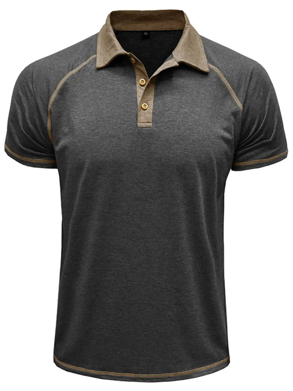Men's Full Size Contrast Collar Short Sleeve Polo Shirt Plus Size.