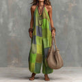 New Style Casual Printed Plaid Jumpsuit Womens Clothing