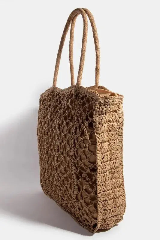 Fame Intricate Braided Tote Bag.