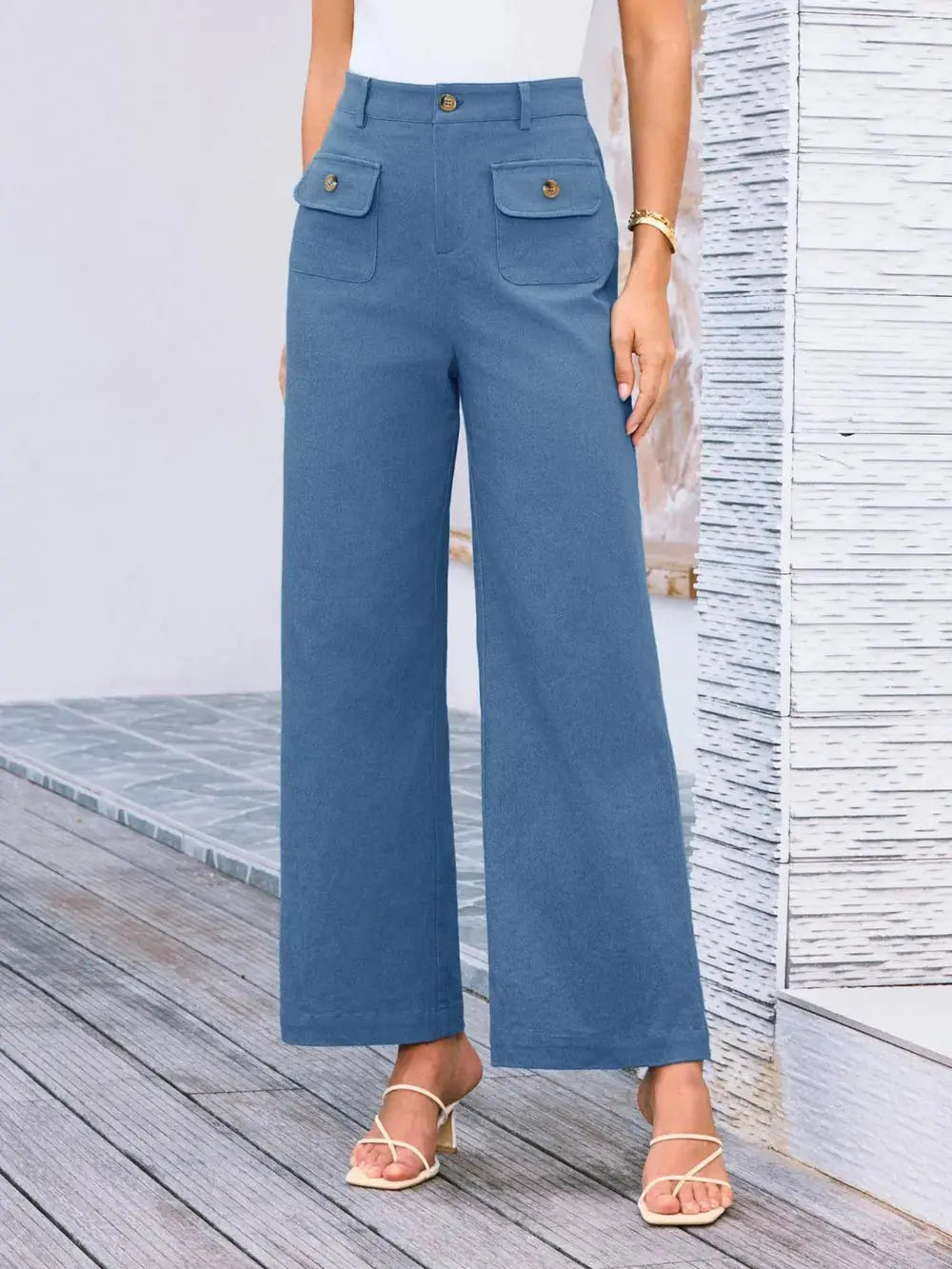 High Waist Wide Leg Pants.