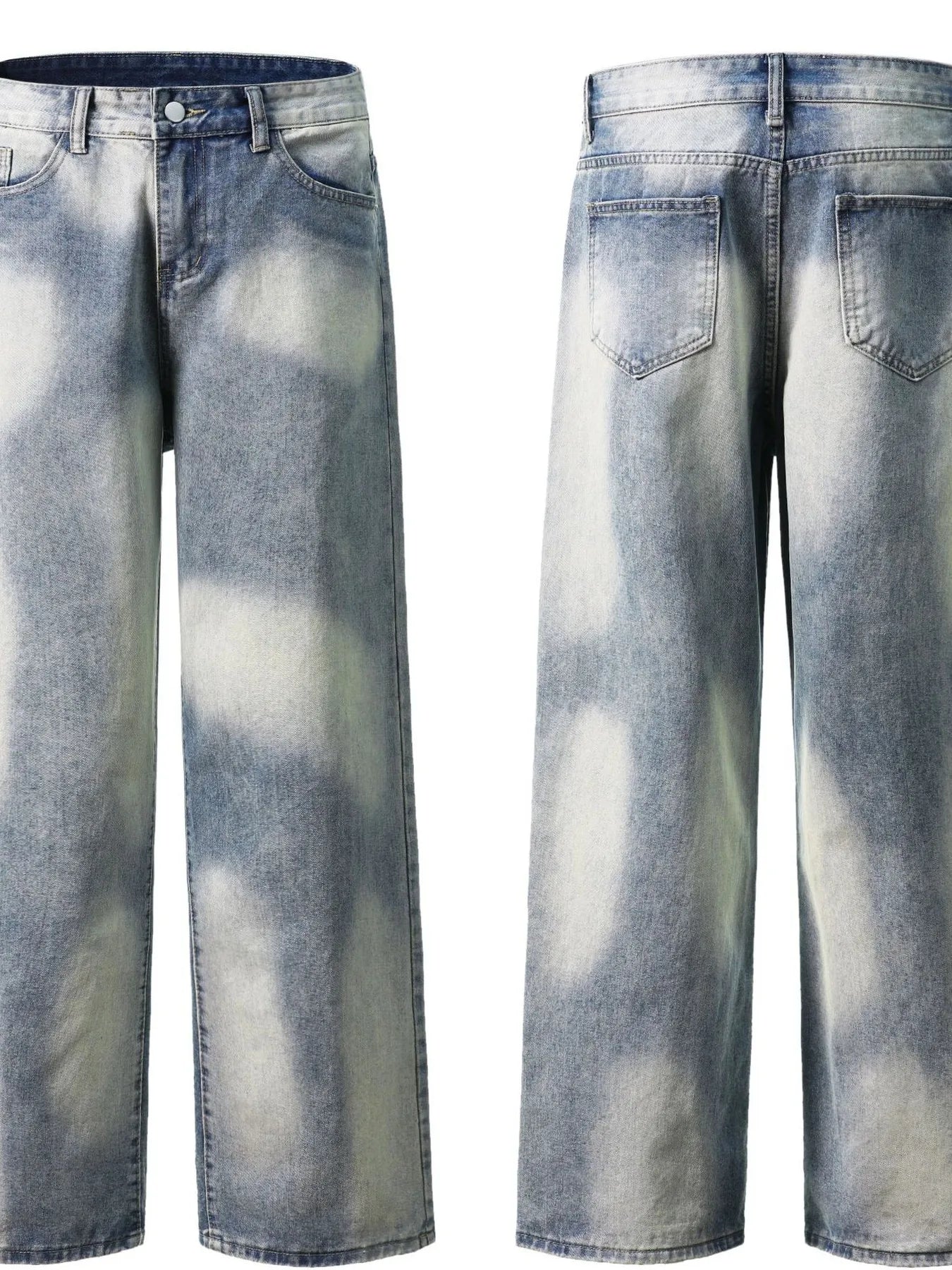 Men's Wide Leg Denim Jeans.