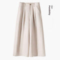 Thin Casual Straight-leg Cotton And Linen Wide-leg Pants