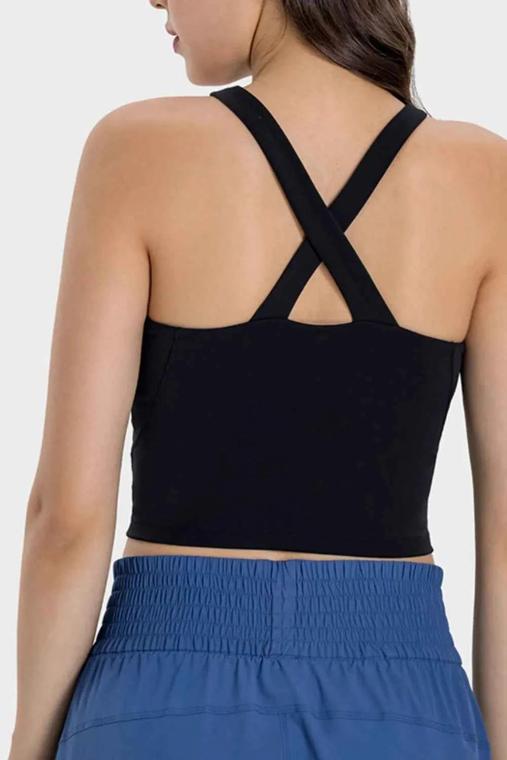 Millennia Crisscross Grecian Neck Active Cami.