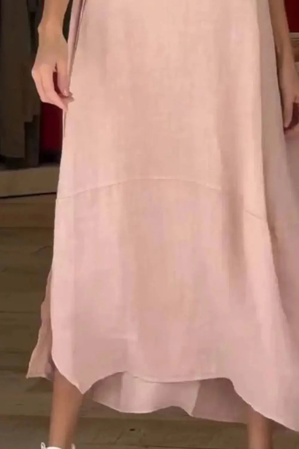 Full Size Relaxed Fit Short Sleeves Dress Plus Size.