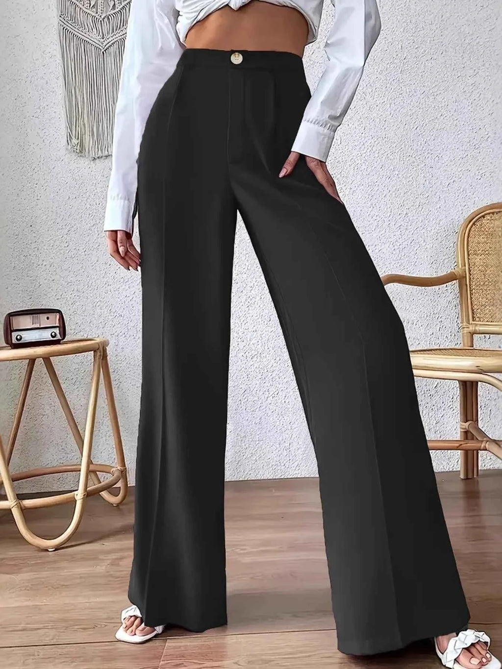 High Waist Wide Leg Pants