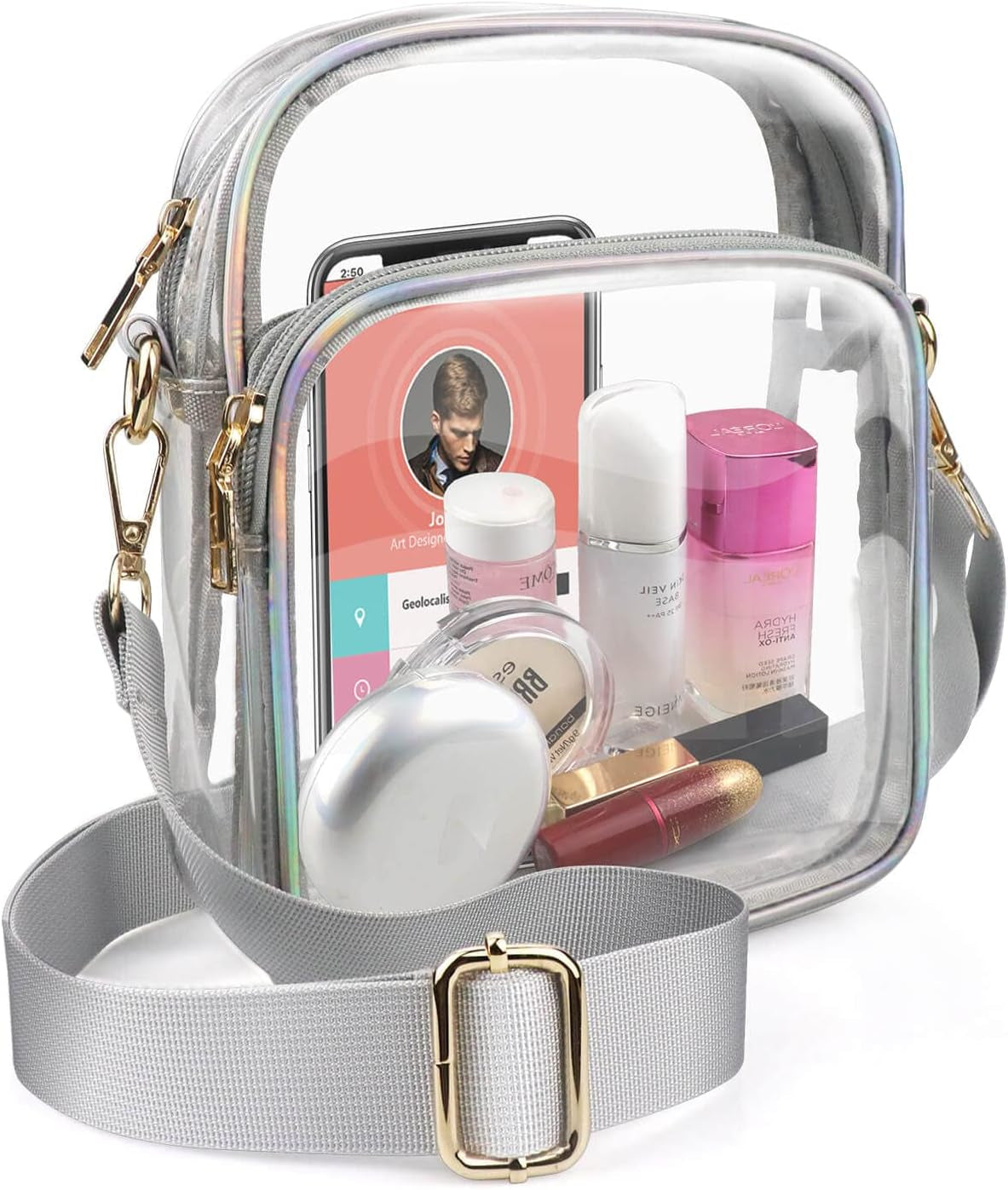 COROMAY Clear Purse for Women, Clear Bag Stadium Approved, Transparent Crossbody Bag