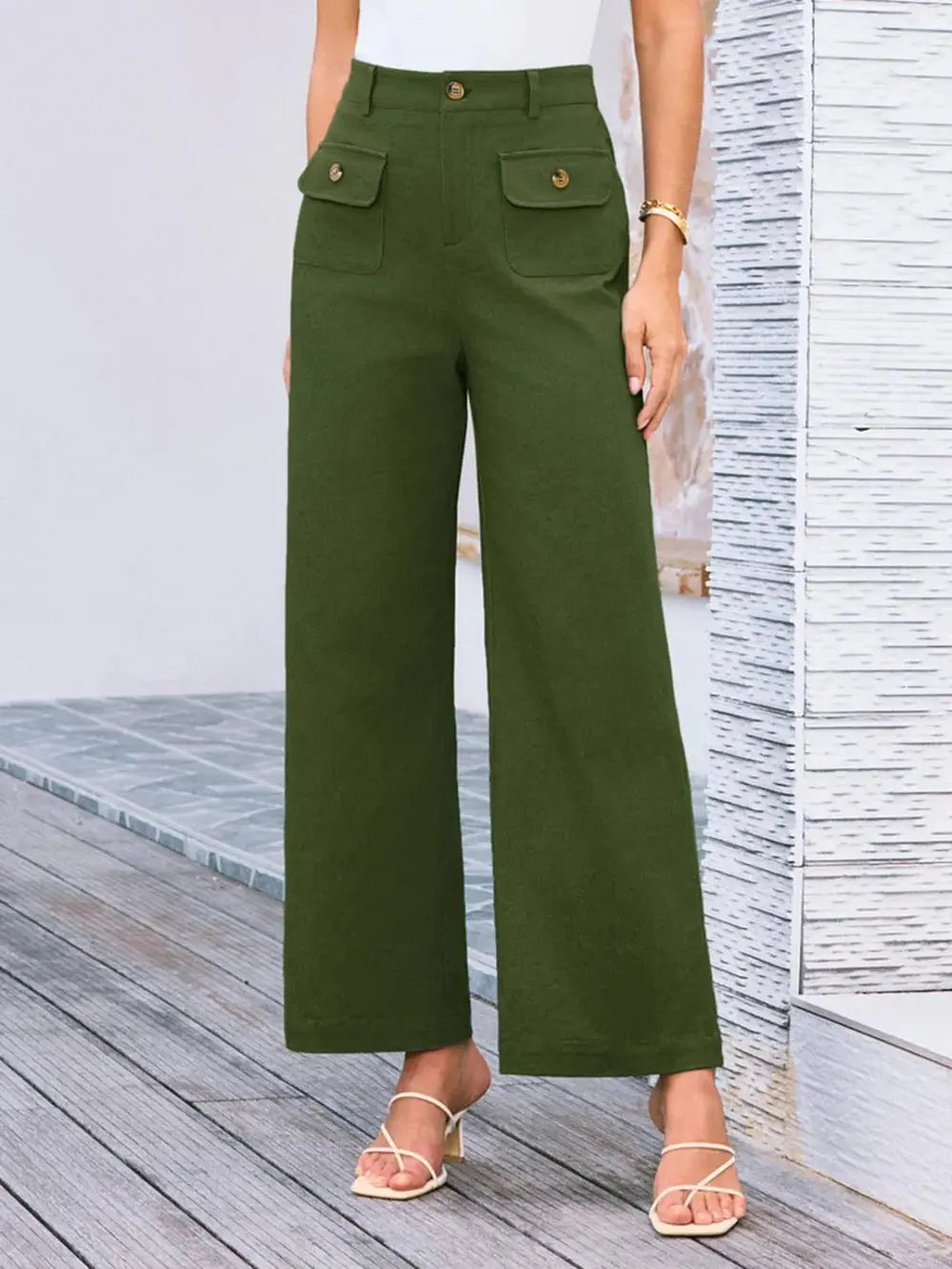 High Waist Wide Leg Pants.