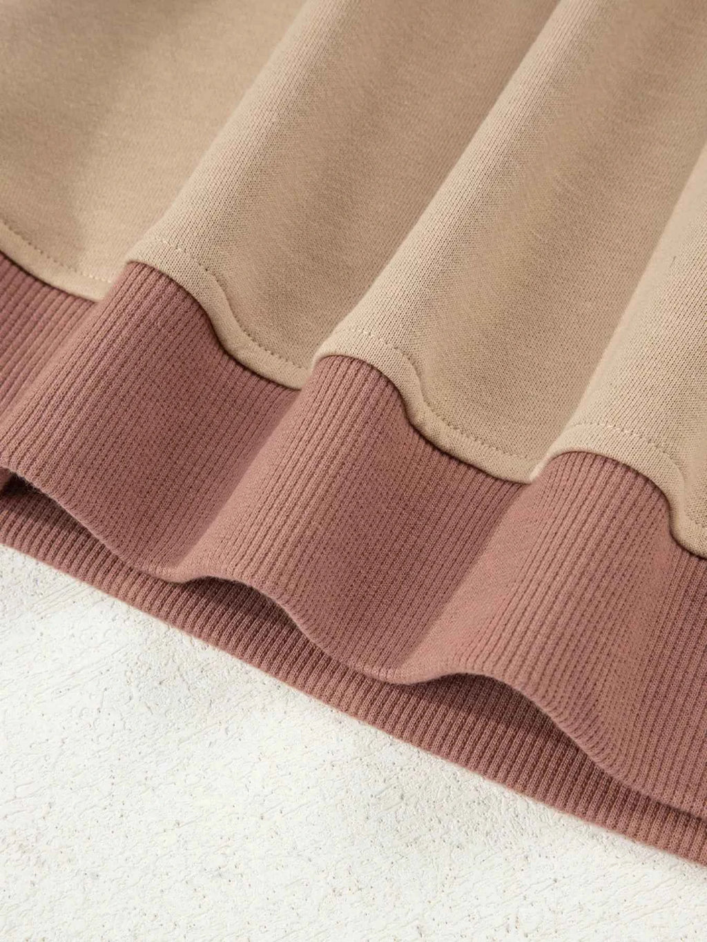 Color Block Long Sleeve Crop Top Drawstring Pant Set