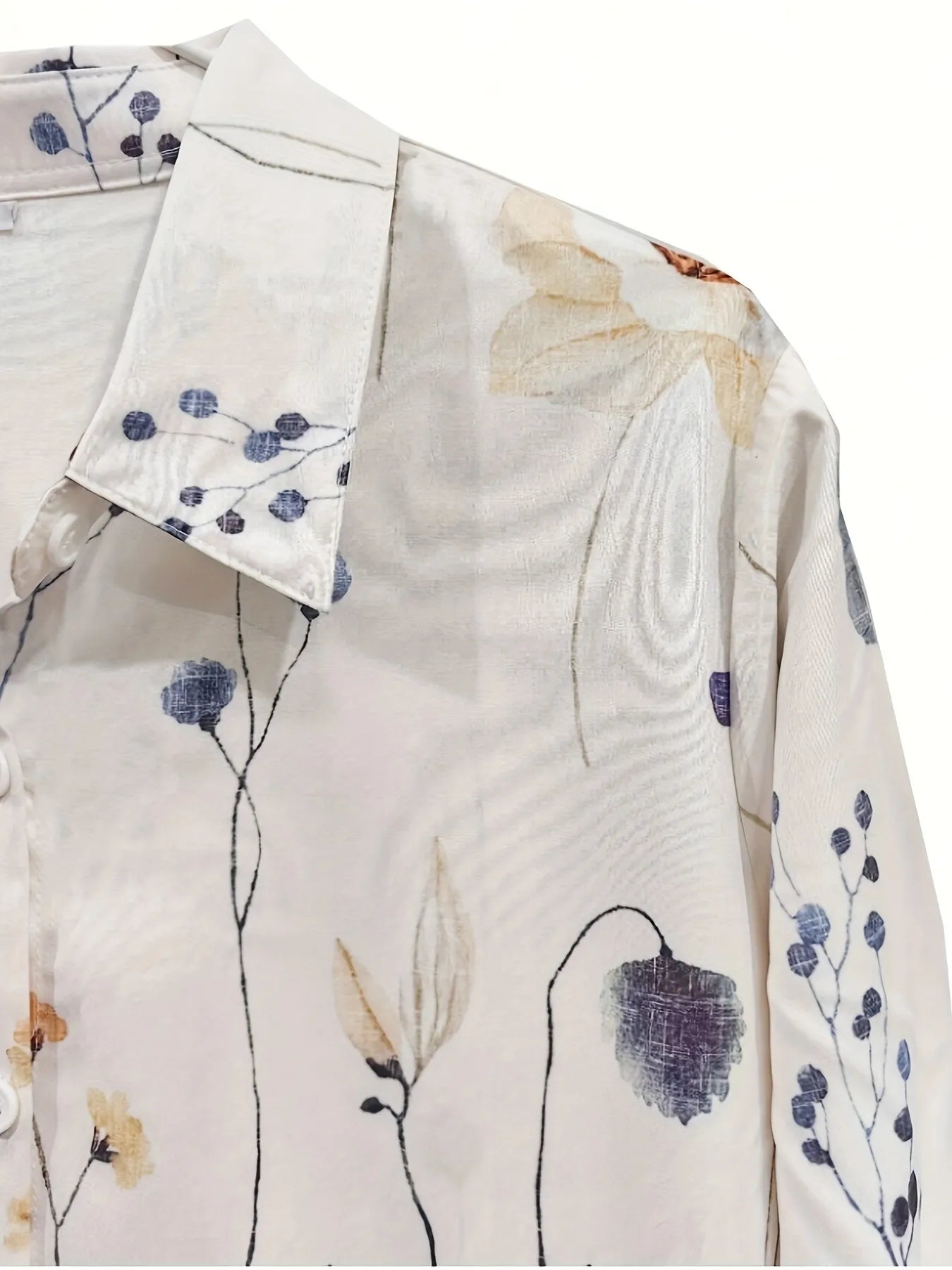 Printed Long Sleeve Blouse.