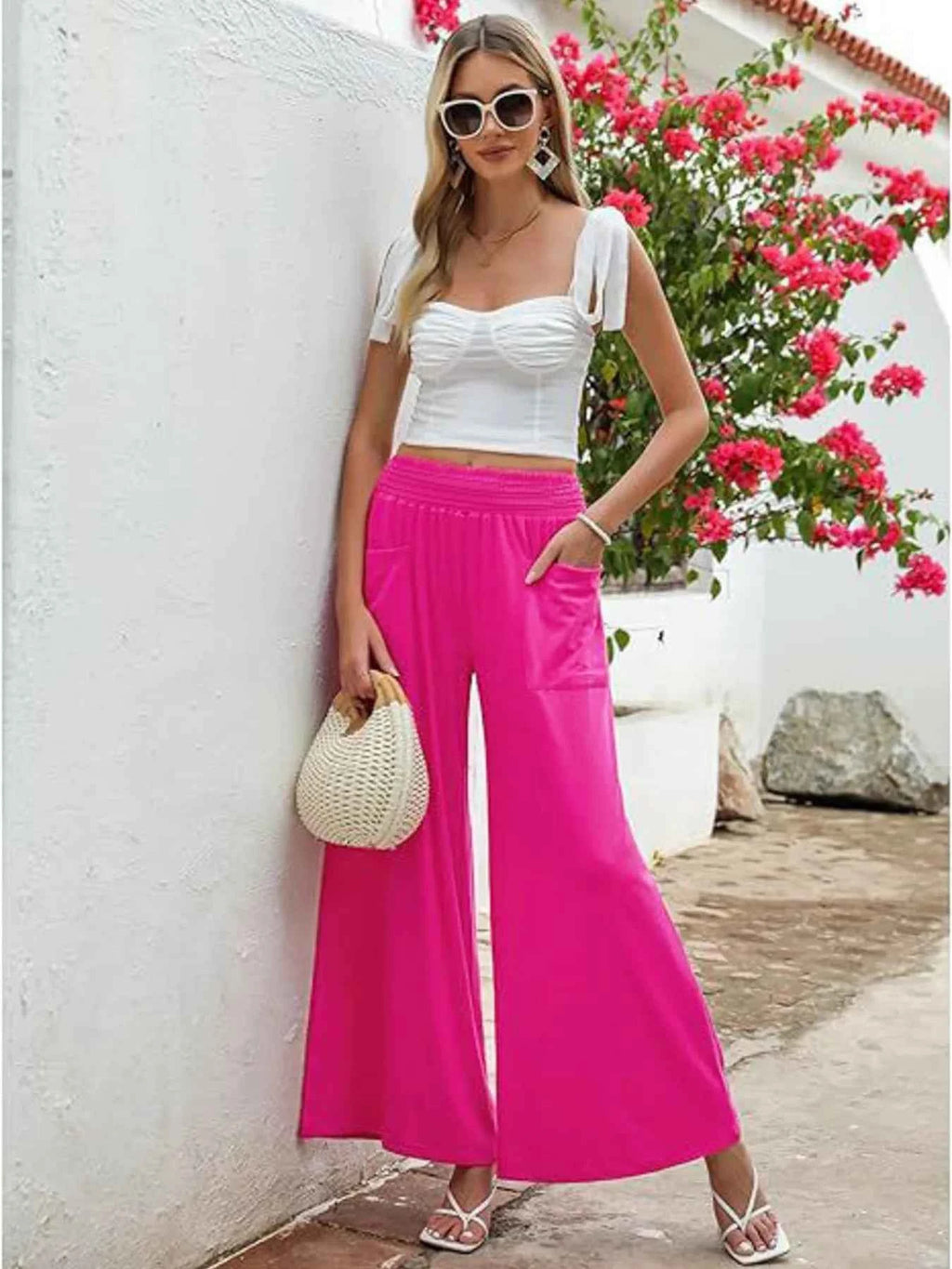 High-Waisted Wide Leg Pants with Pockets.