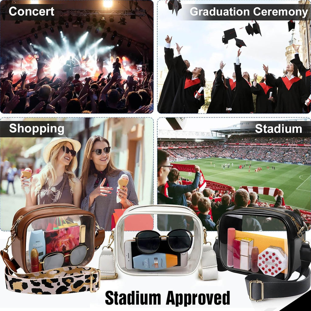 COROMAY Clear Purse for Women, Clear Bag Stadium Approved, Transparent Crossbody Bag