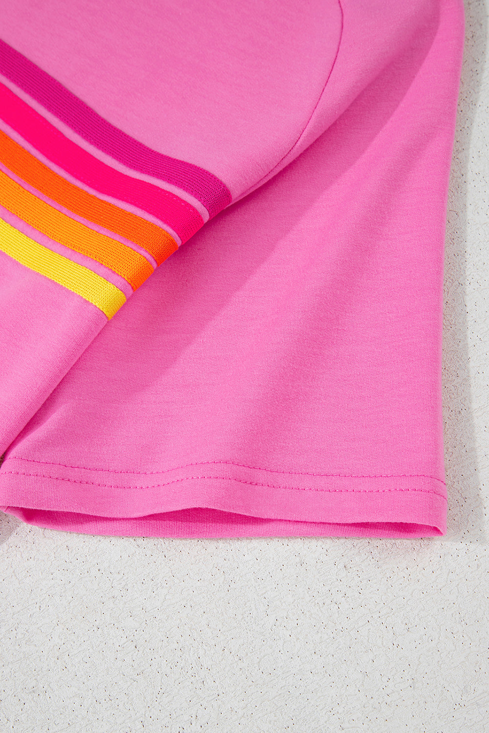 Bonbon Striped Patch Front Casual Tee Dear-Lover Dropshipping