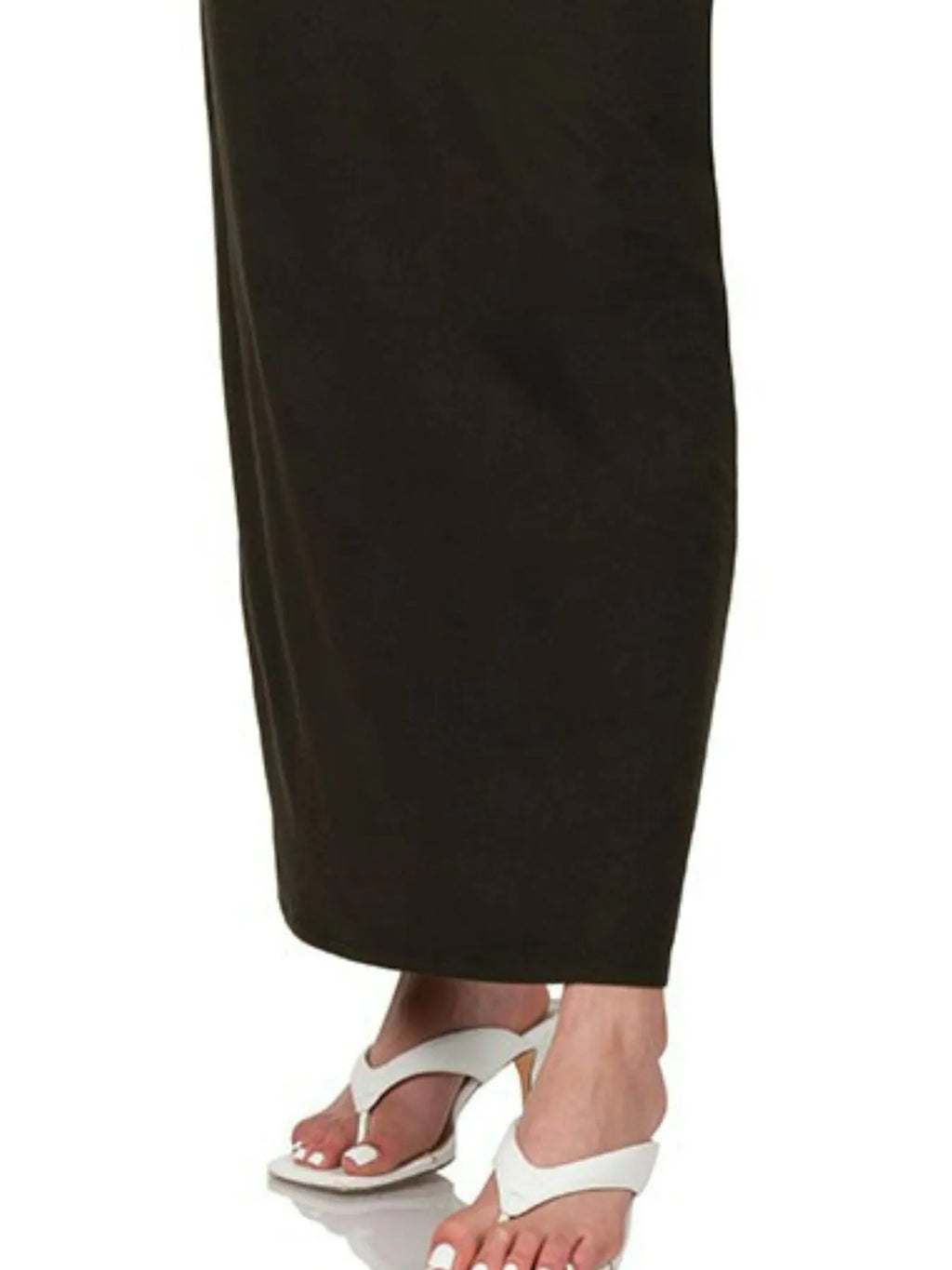 Zenana Brushed Dty Thin Strap Racerback V-Neck Maxi Dress.