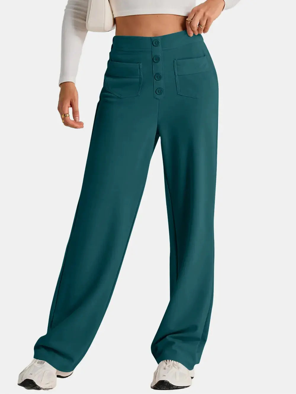 High Waist Wide Leg Pants.