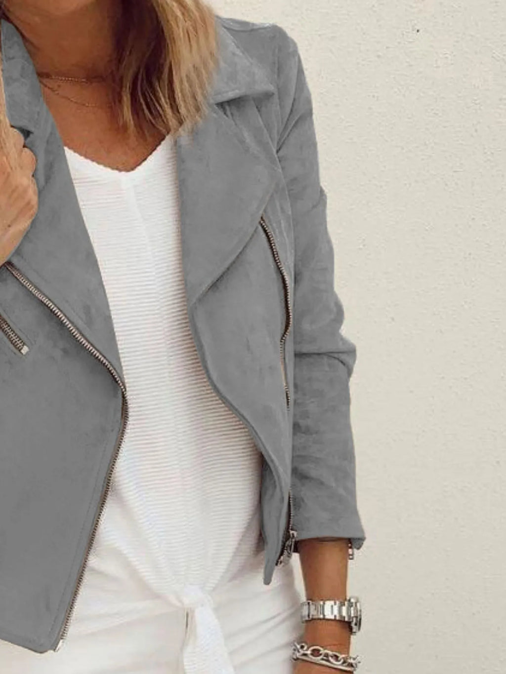 Zip Up Long Sleeve Jacket.