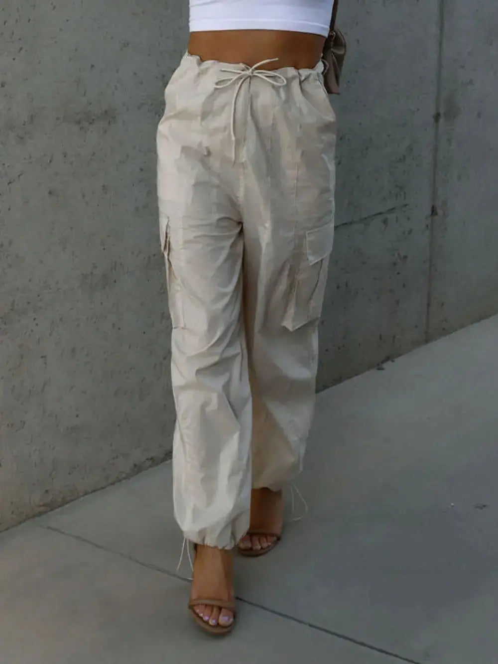 Drawstring Pants with Pockets.
