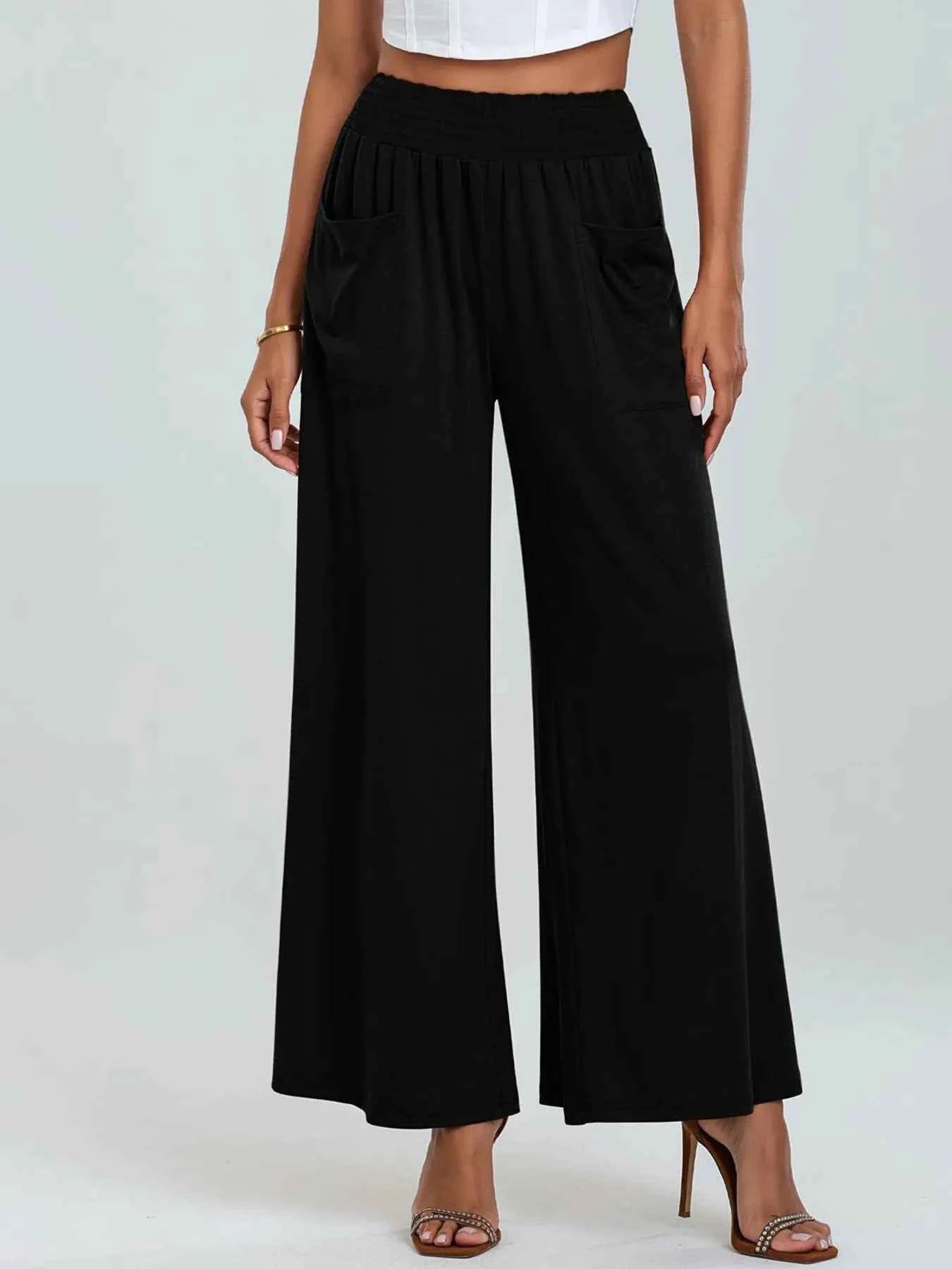 High-Waisted Wide Leg Pants with Pockets.