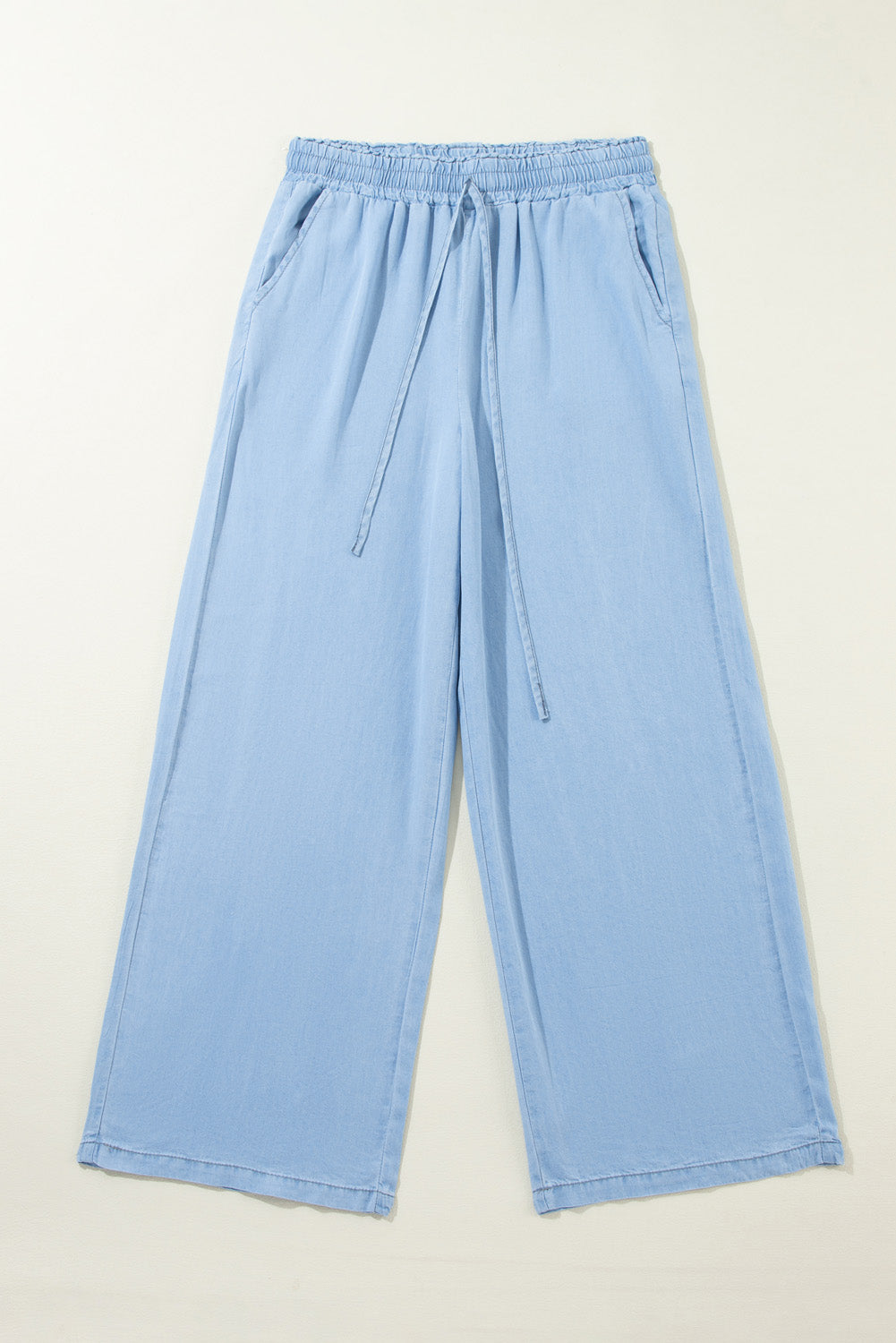 Myosotis Drawstring Elastic Waistband Wide Leg Denim Pants Dear-Lover Dropshipping