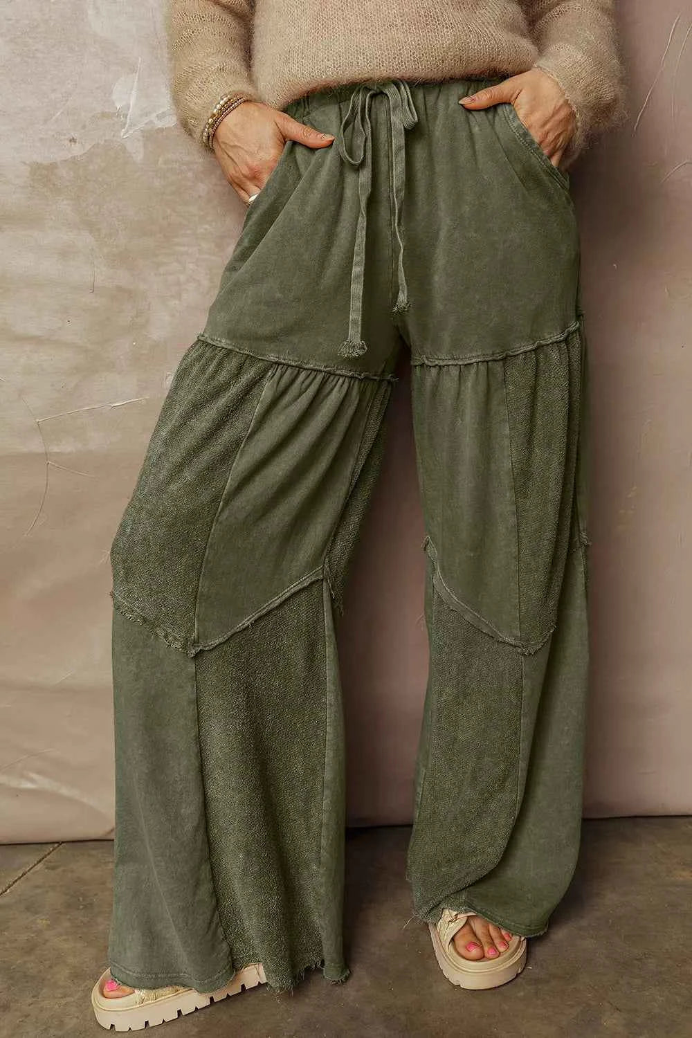 Tiered Wide Leg Pants