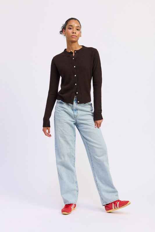 FITTED BUTTON UP CARDIGAN