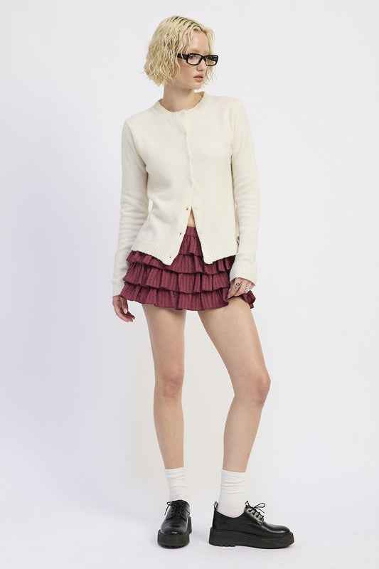 FITTED BUTTON UP CARDIGAN