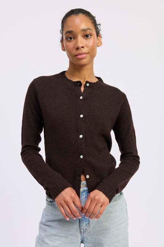 FITTED BUTTON UP CARDIGAN