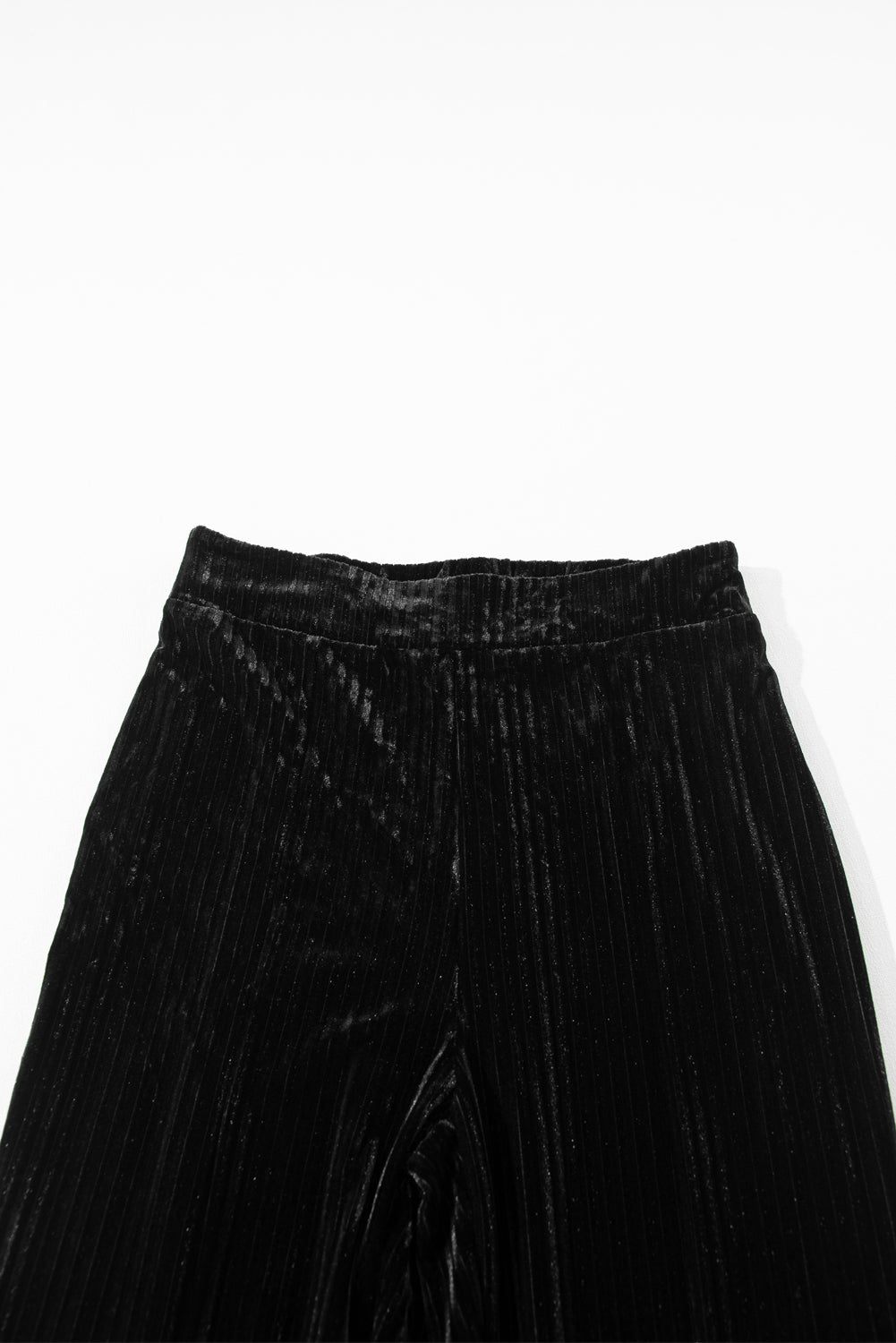 Black Solid Color High Waist Flare Corduroy Pants Dear-Lover Dropshipping
