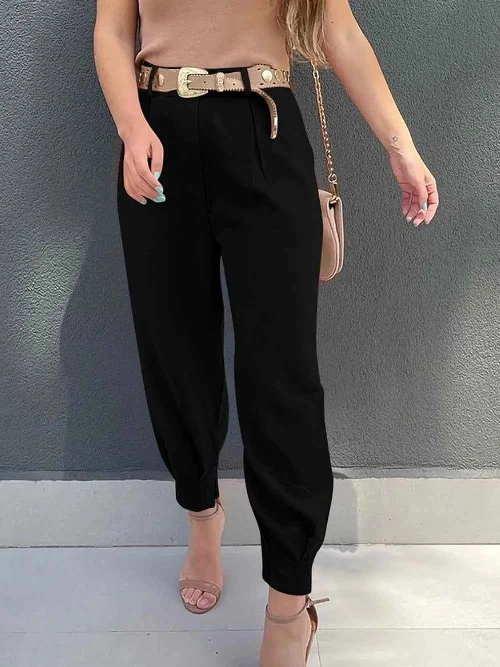 High Waist Cropped Pants.