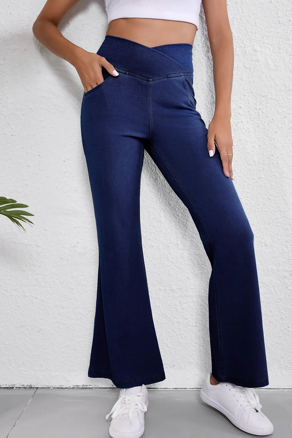 Waist Flare Jeans.