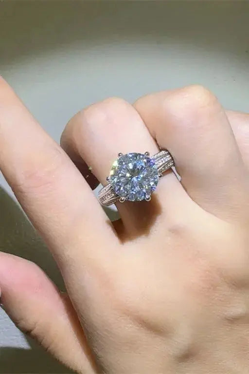5 Carat Moissanite 925 Sterling Silver Ring.
