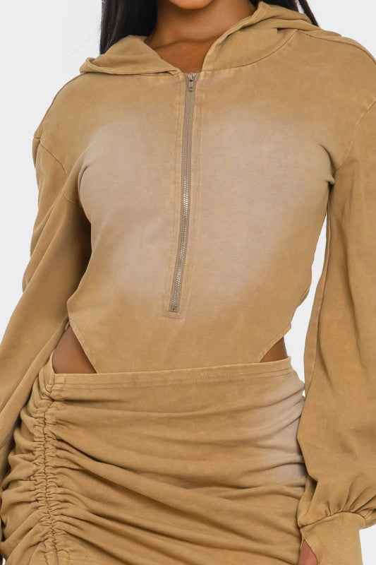 Sandstorm Flex 2-Piece Hoodie Bodysuit Set