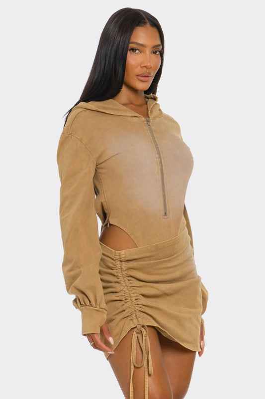 Sandstorm Flex 2-Piece Hoodie Bodysuit Set