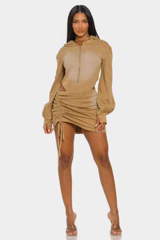 Sandstorm Flex 2-Piece Hoodie Bodysuit Set