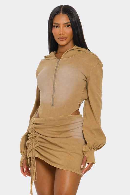 Sandstorm Flex 2-Piece Hoodie Bodysuit Set