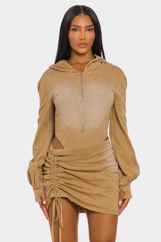 Sandstorm Flex 2-Piece Hoodie Bodysuit Set