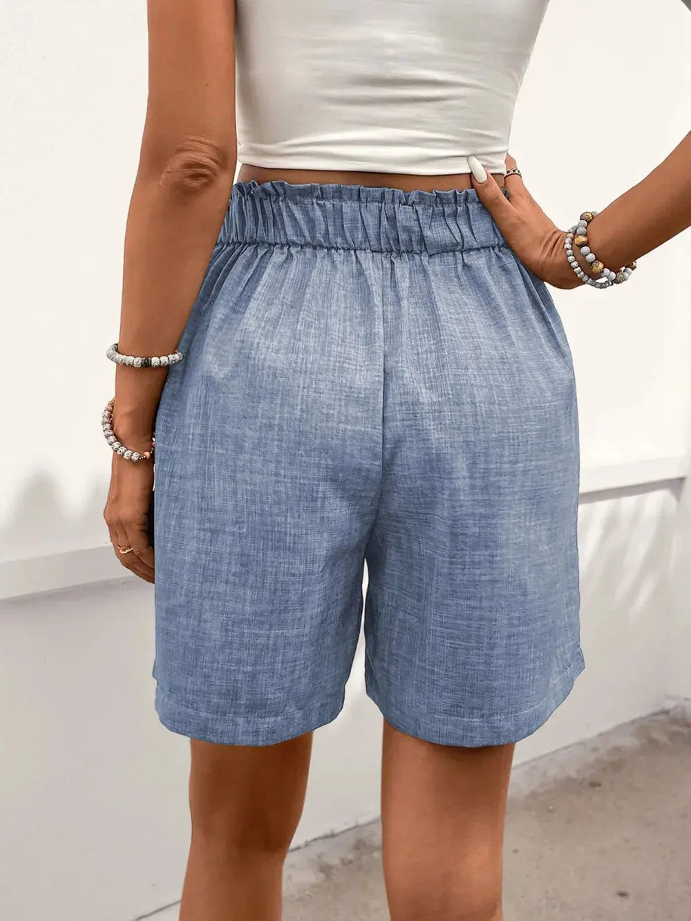 Perfee Frill Shorts with Pockets.