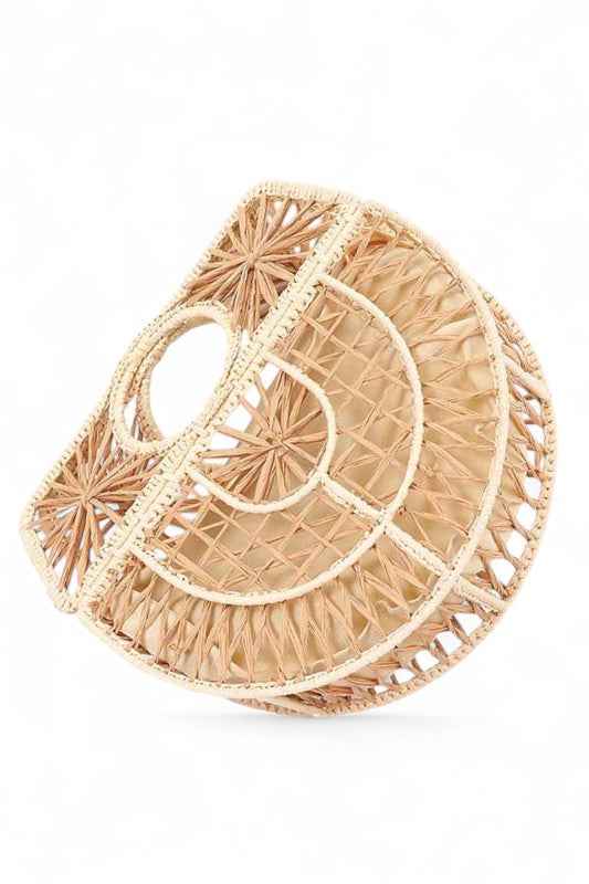 Mix Media Open Crochet Structure Bag