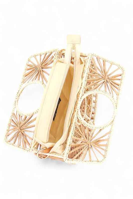 Mix Media Open Crochet Structure Bag