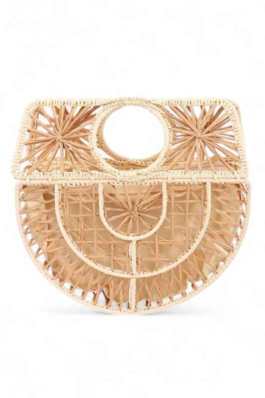 Mix Media Open Crochet Structure Bag