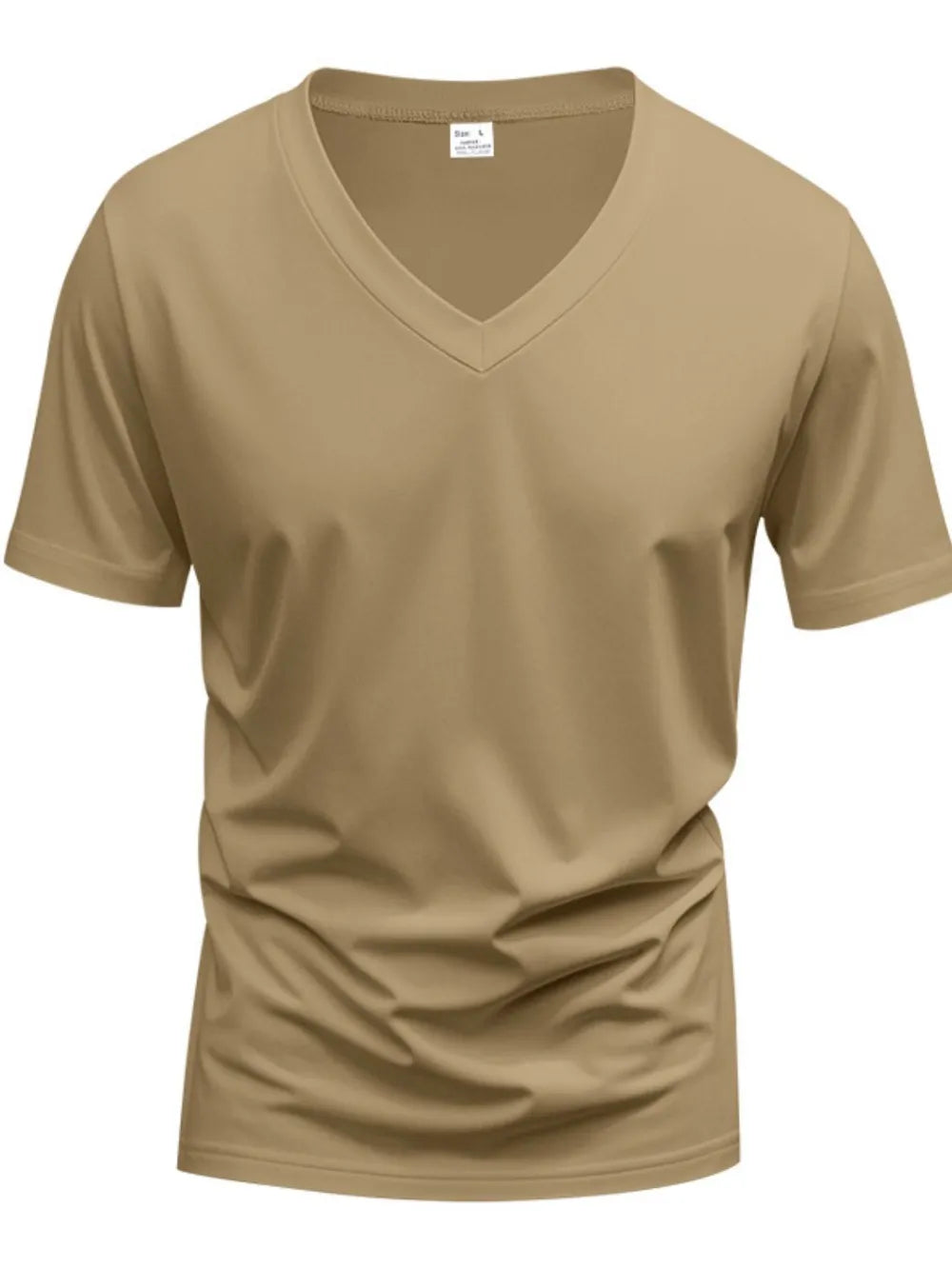 Casual V-Neck Short Sleeve T-Shirt Plus Size for men.