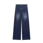 High waisted wide leg jeans