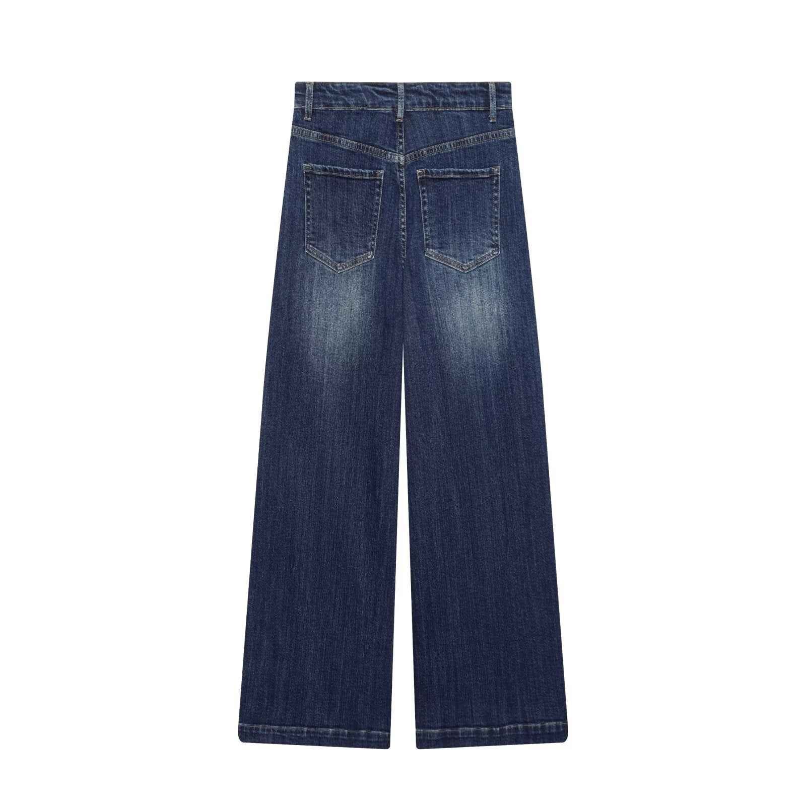 High waisted wide leg jeans