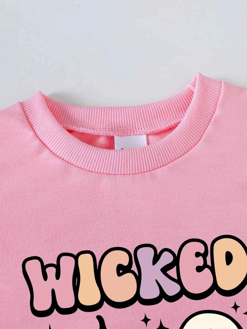 Children's Halloween Graphic Sweatshirt and Flare Pants Set