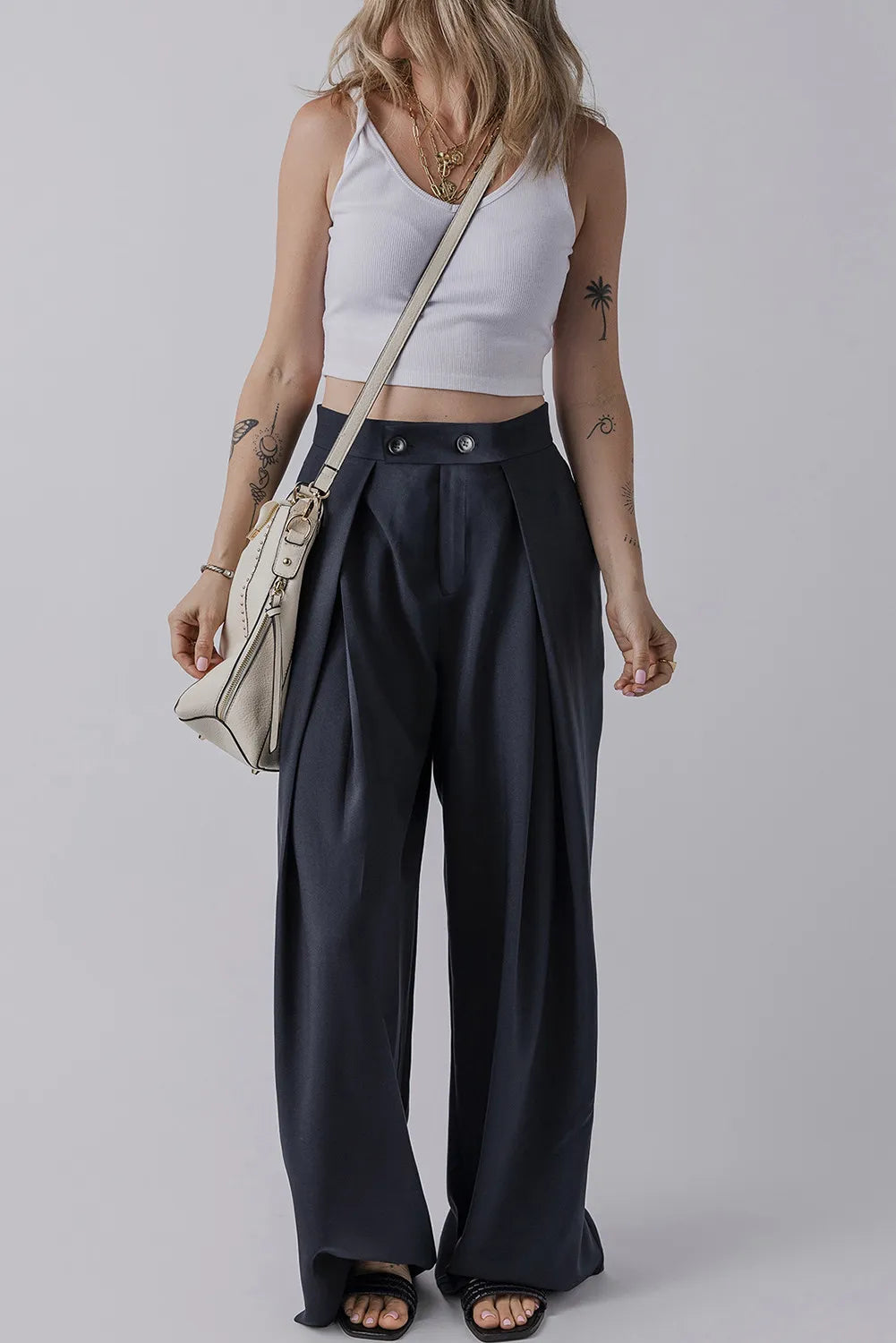 Wide Leg Pants with Pockets.