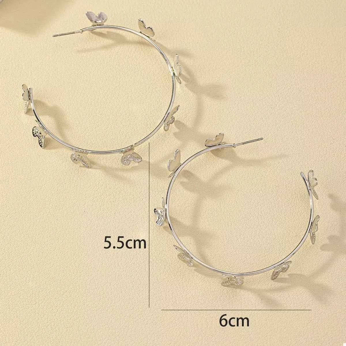 Butterfly Vine Hoop Earrings