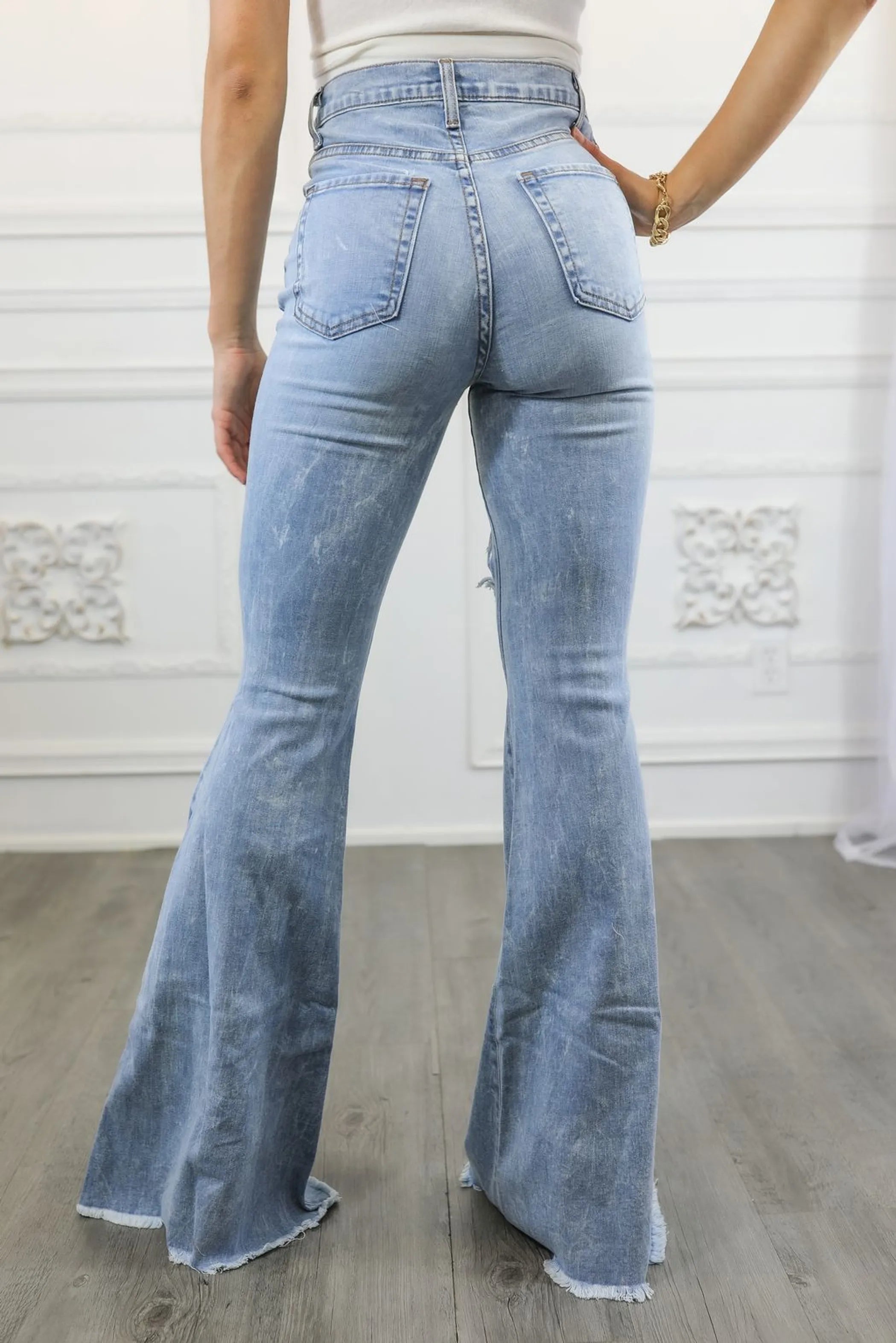 Sweetheart High Waisted Bell Bottom Jeans
