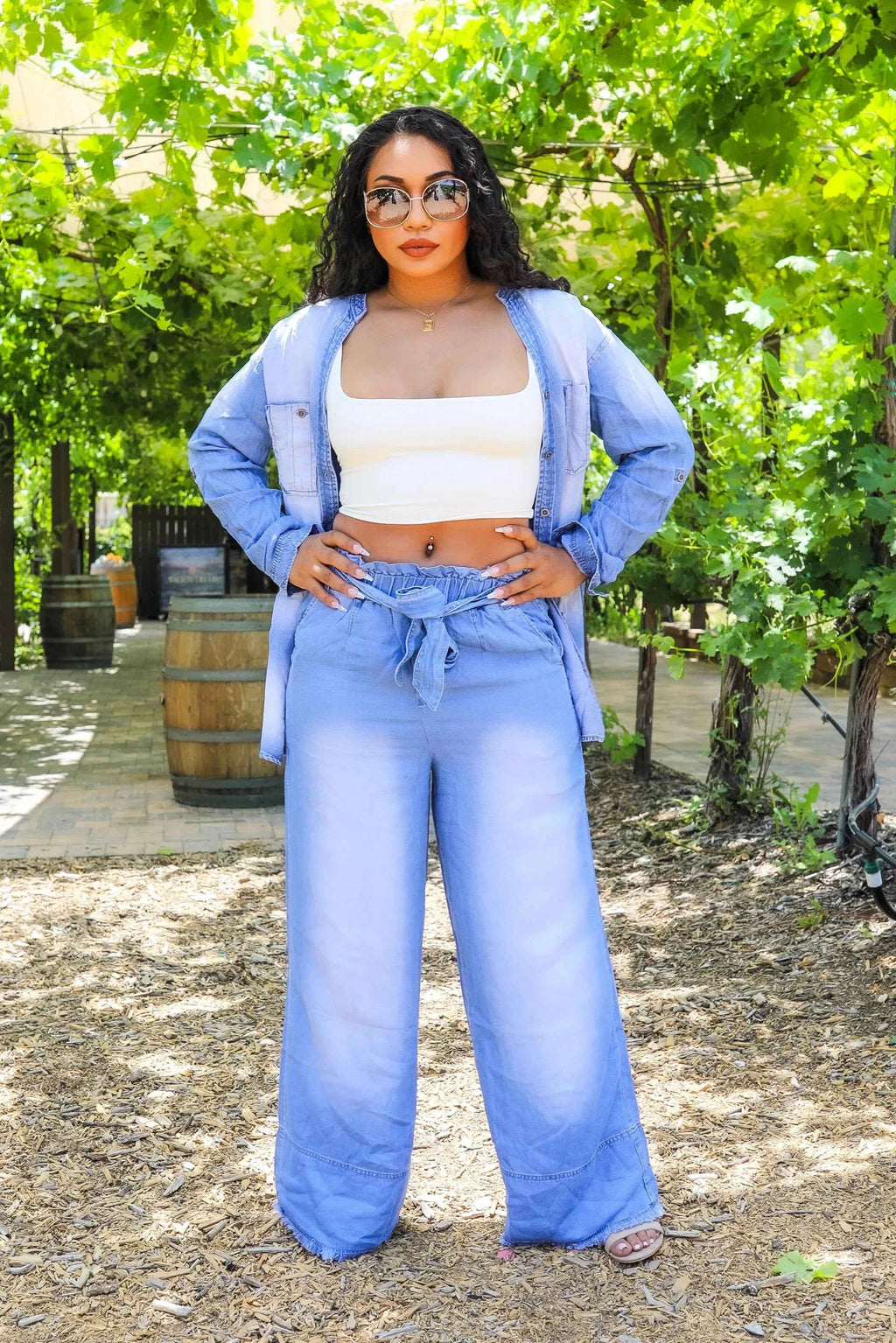 Denim on Denim Pant Set